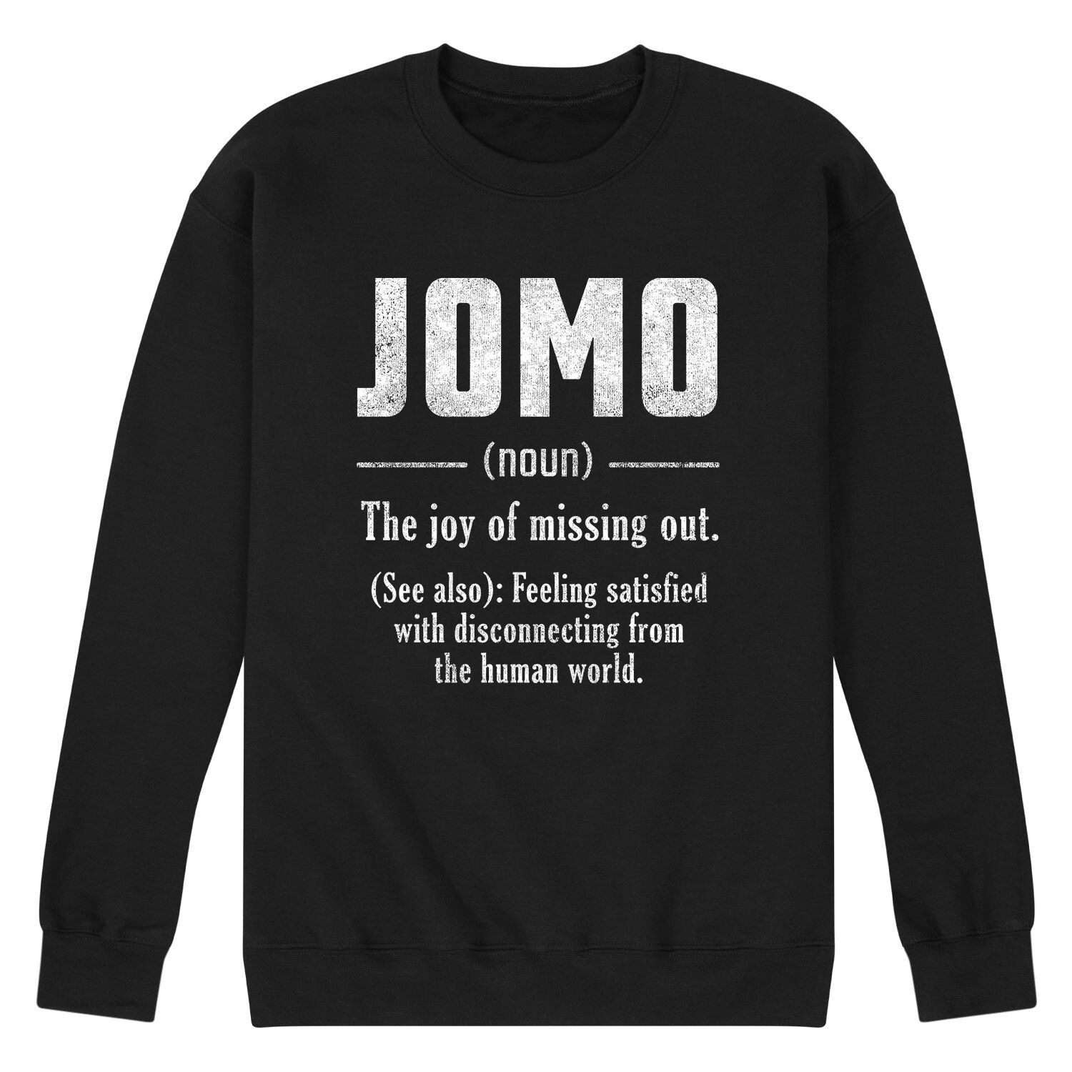 

Мужской свитшот с рисунком Joy of Missing Out Licensed Character