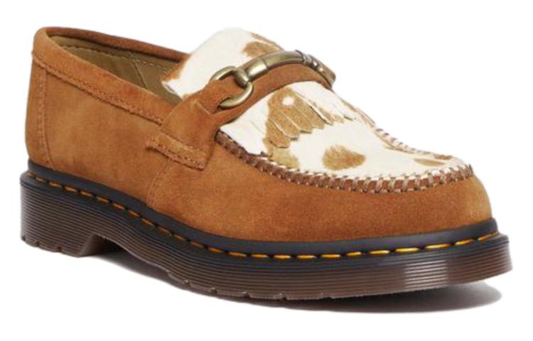 Лоферы Dr.Martens Adrian Snaffle Hair-On Cow Print Kiltie Loafers 'Pecan Brown' — фото 3