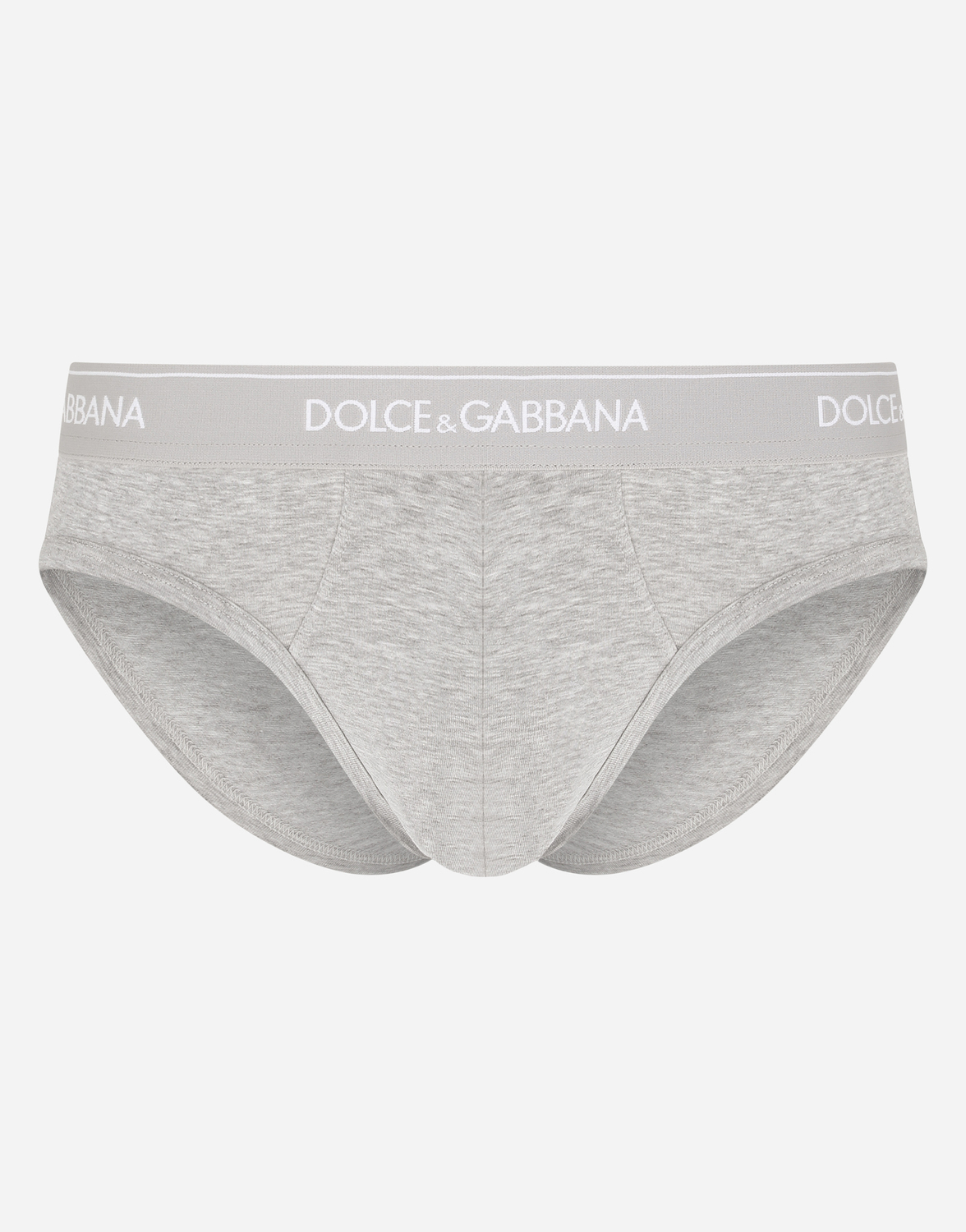 Двухупаковка трусов средней посадки из эластичного хлопка Dolce & Gabbana, серый — фото 4