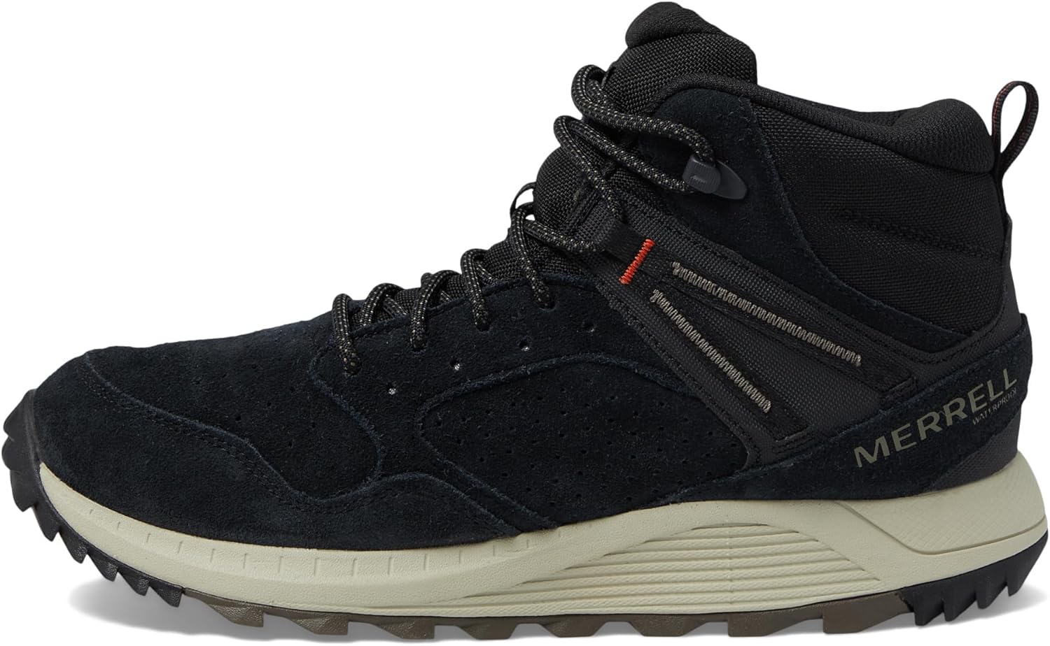 Мужские водонепроницаемые кожаные ботинки Merrell Wildwood Mid, черный — фото 4