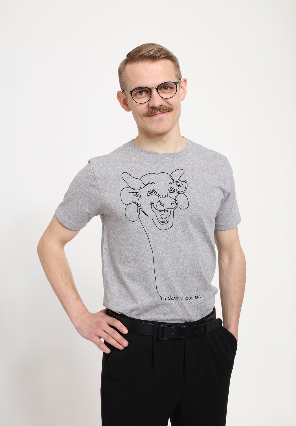 

Футболка с принтом THE LAUGHING COW HANDWRITTEN OUTLINE Henry Tiger, цвет Heather Grey
