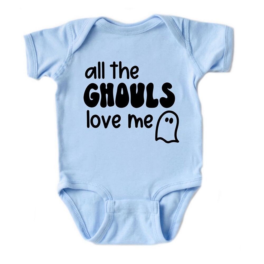

Детское боди All The Ghouls Ghost The Juniper Shop, цвет Light Blue