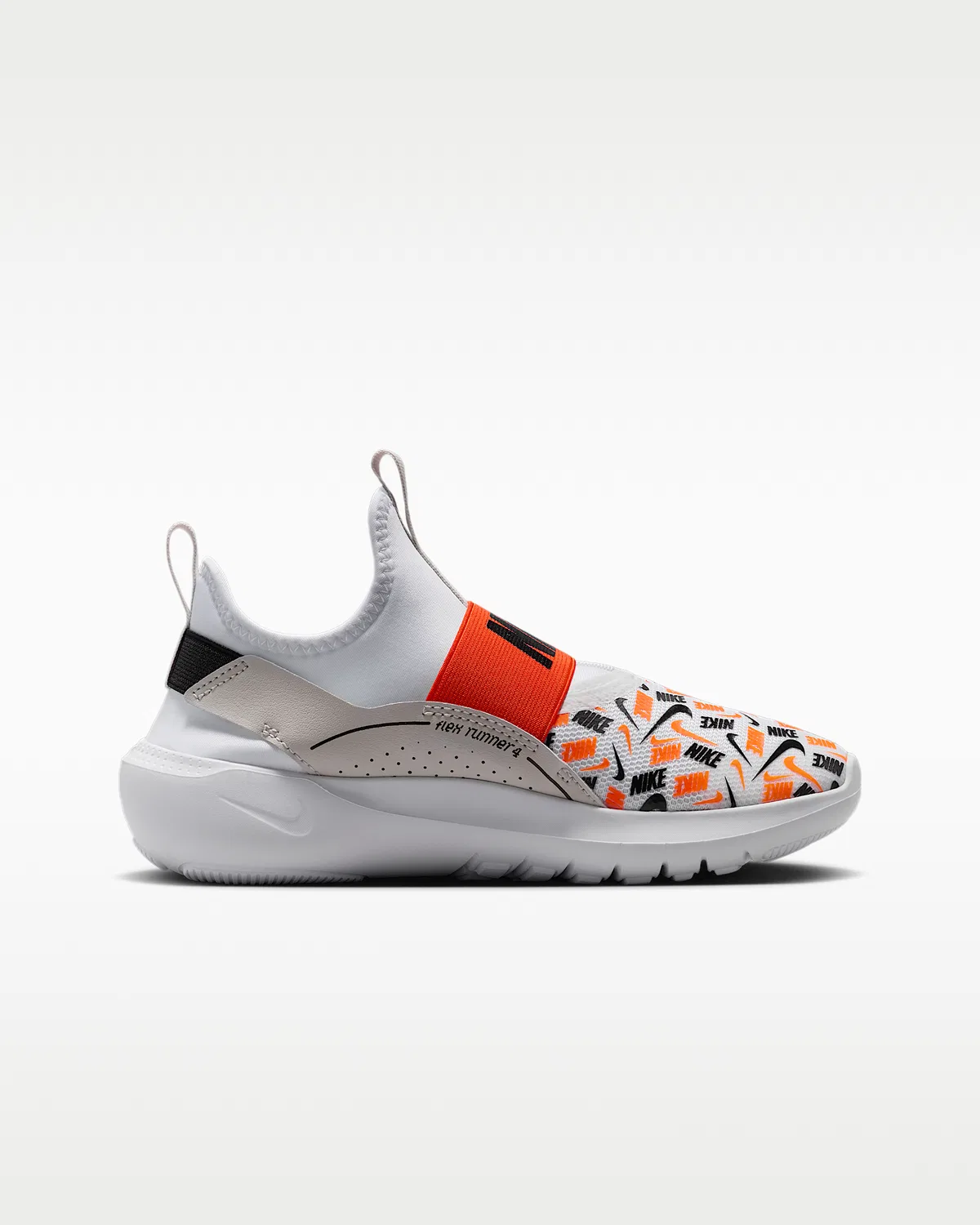 Кроссовки Nike Flex Runner 4 для детей, White/Safety Orange/Vast Grey/Black — фото 3