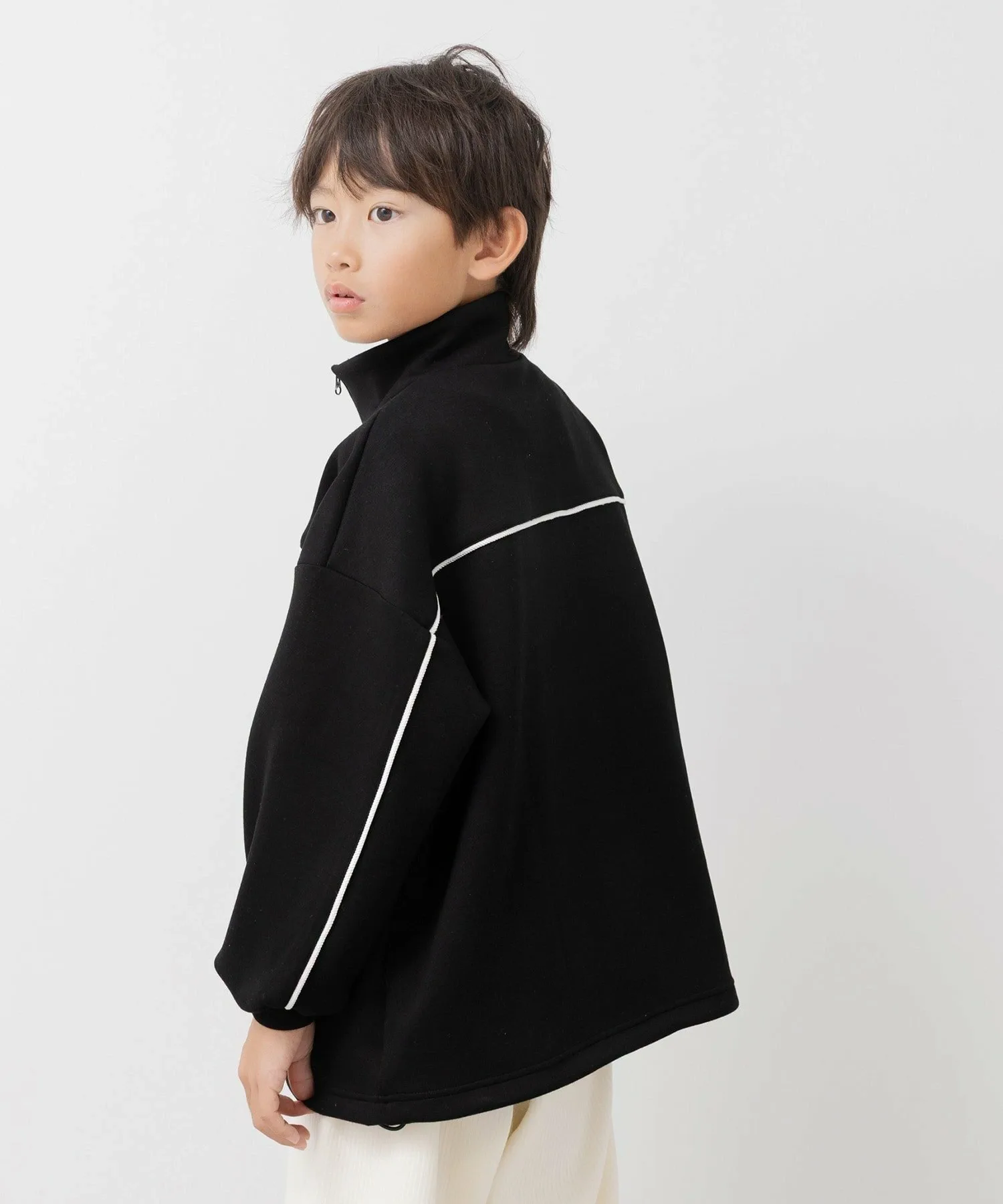 Толстовка Dry Sweat с половинной молнией и кантом Chil2, black — фото 3