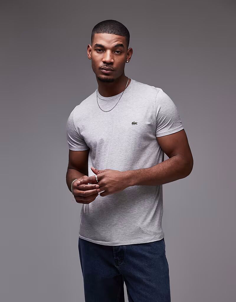

Футболка Lacoste Pima Cotton серого цвета