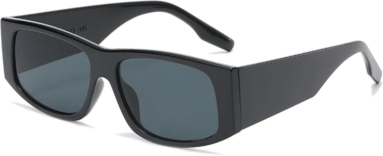 

Солнцезащитные очки с защитой от УФ-излучения UV400 | Большая оправа, широкие дужки | Для женщин и мужчин | Для занятий спортом на открытом воздухе и вождения DSVIGF, Black Grey