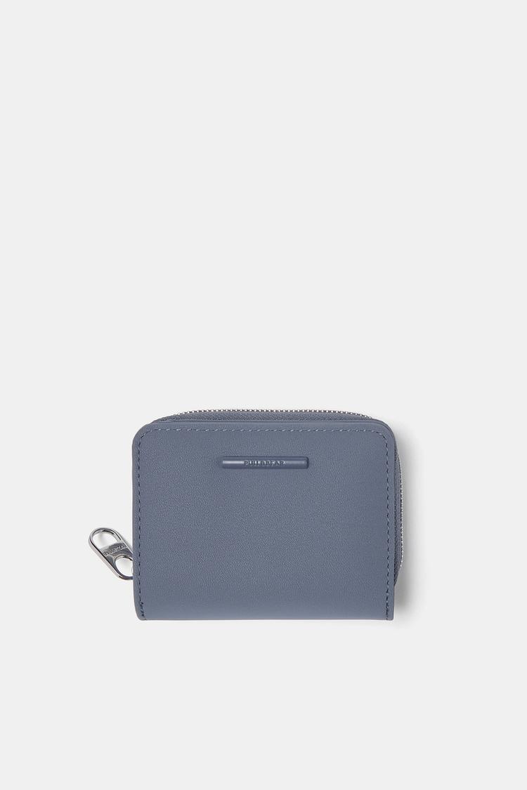 

Прорезиненный кошелек-кошелек Pull And Bear, серый