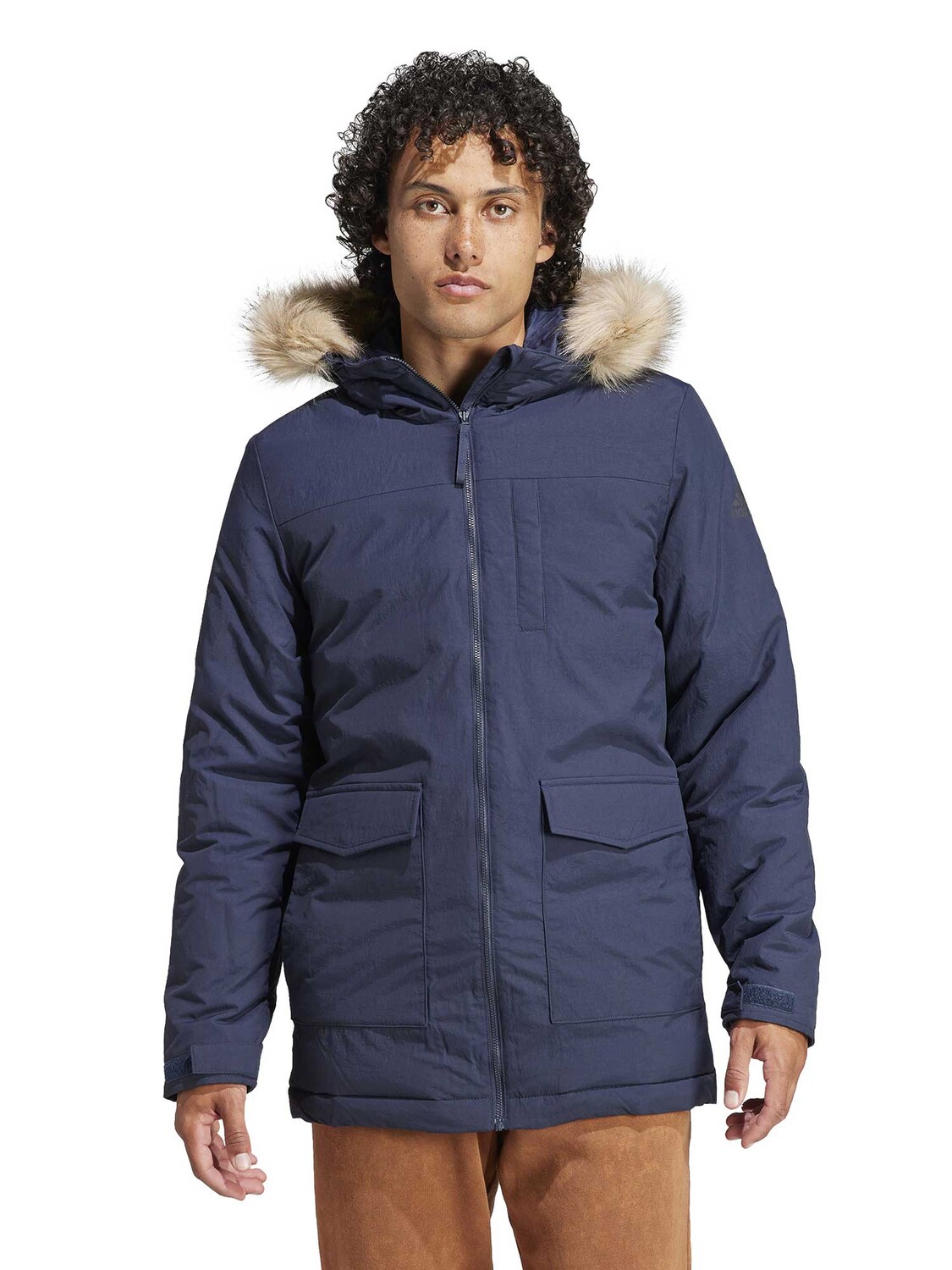 

Куртка Adidas Sportswear Hooded Fur Parka, синий
