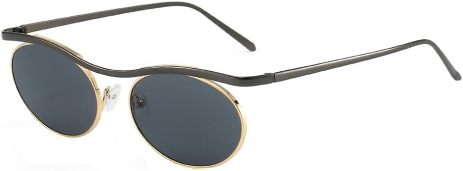 

Солнцезащитные очки UV400 с защитой от УФ-излучения - овальные, в стиле металлик-панк, с градиентным переходом цвета, подходят для женщин и мужчин, для бега и занятий спортом на открытом воздухе UYPTK, Gun Black