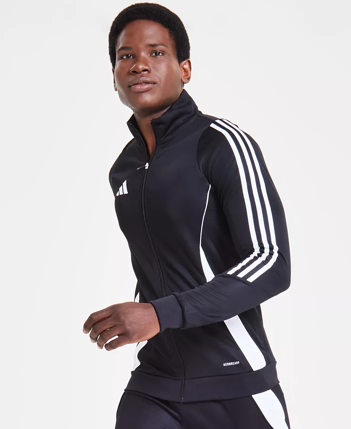 

Мужская облегающая спортивная куртка Tiro 24 с тремя полосками adidas, черный