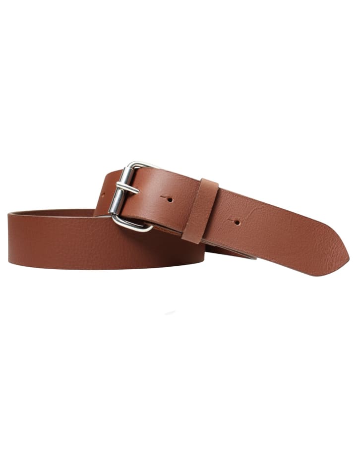 

Мужской кожаный ремень коньячного цвета FRONHOFER