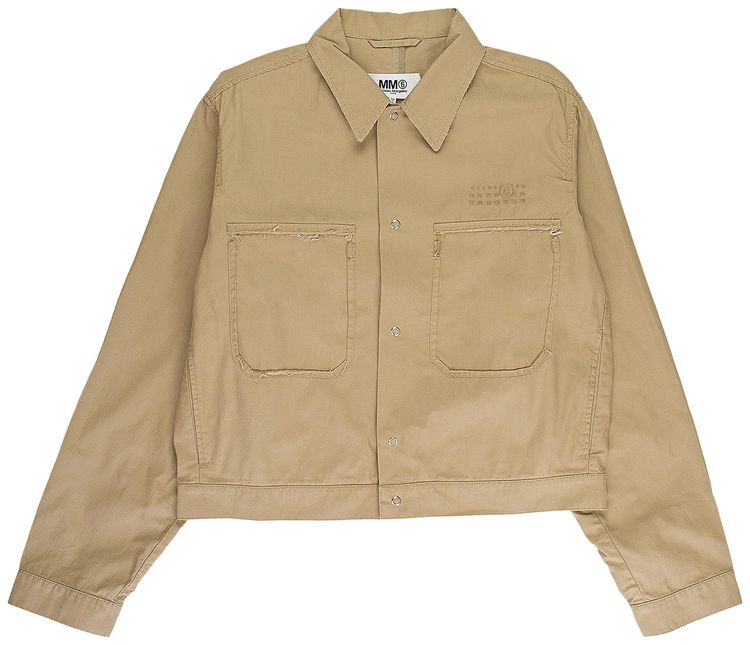

Куртка MM6 Maison Margiela Lightweight Cropped Jacket 'Beige', кремовый