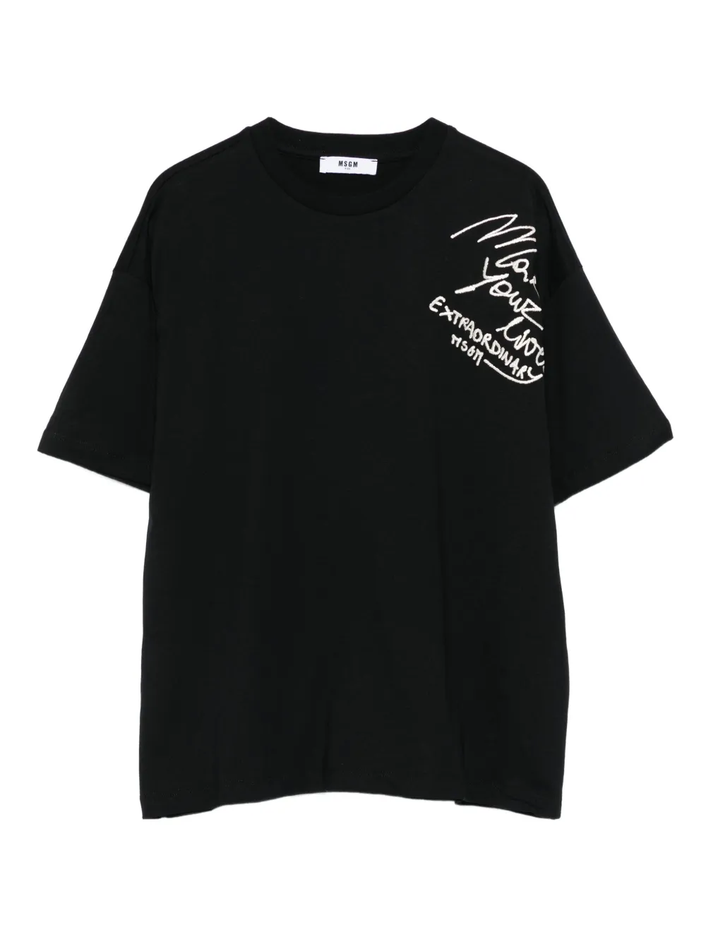 

Футболка с вышивкой MSGM Kids, черный