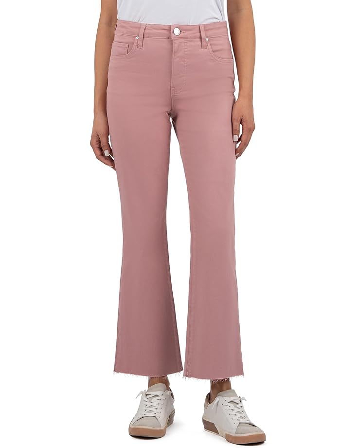 

Джинсы KUT from the Kloth Kelsey High-Rise Fab Ab Ankle Flare With Raw Hem in Petal, цвет Petal