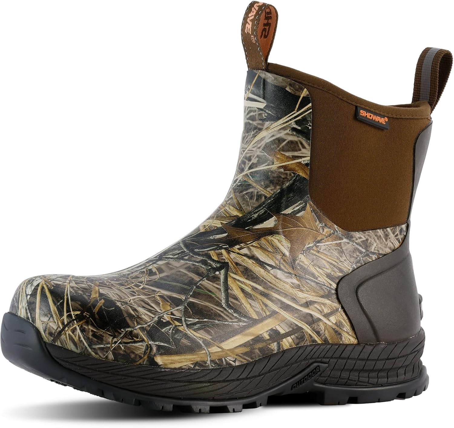 

Мужские дождевые сапоги Showave, водонепроницаемые резиновые сапоги с утеплителем для походов, садоводства, фермерских работ, кемпинга, рыбалки и повседневных дел, Camo