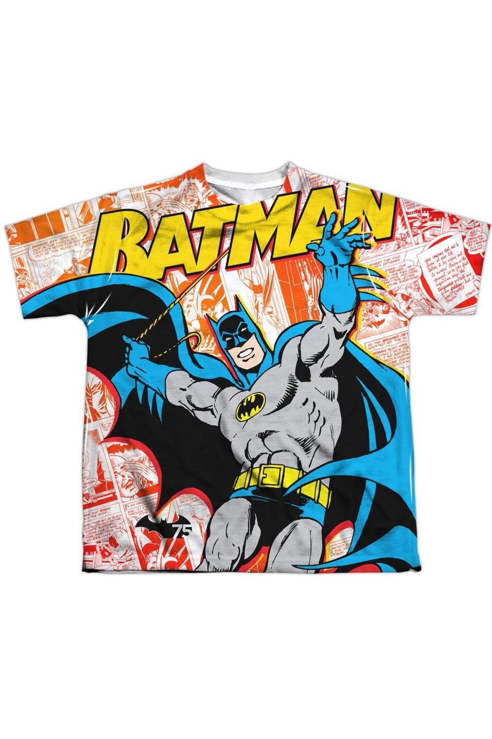 

Футболка с коротким рукавом для детей Batman 75 Panels Gildan, белый