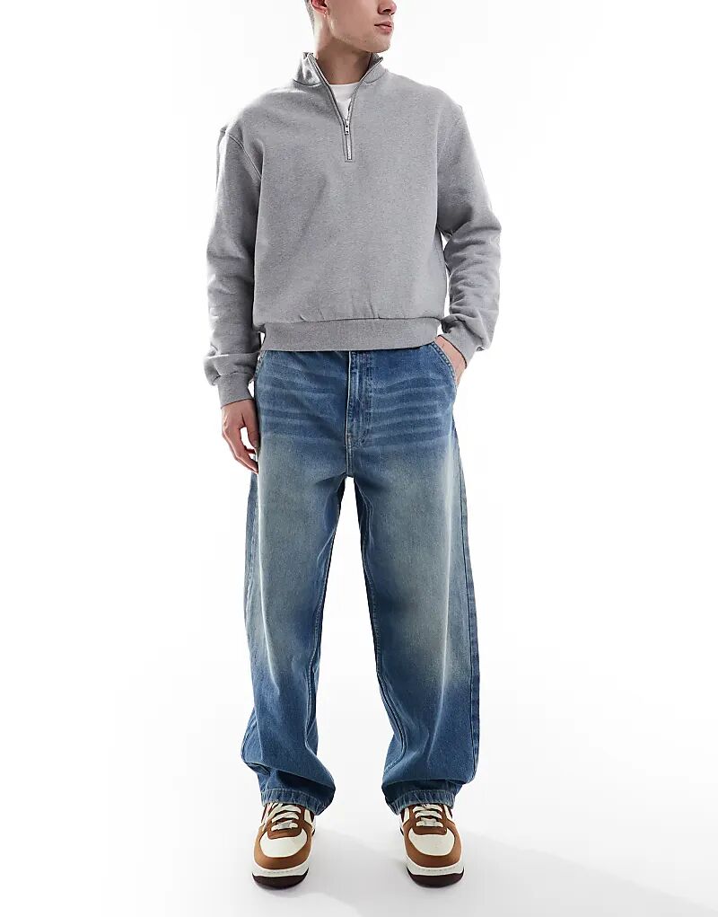 

Джинсы Skate Fit в средне-синем цвете Bershka