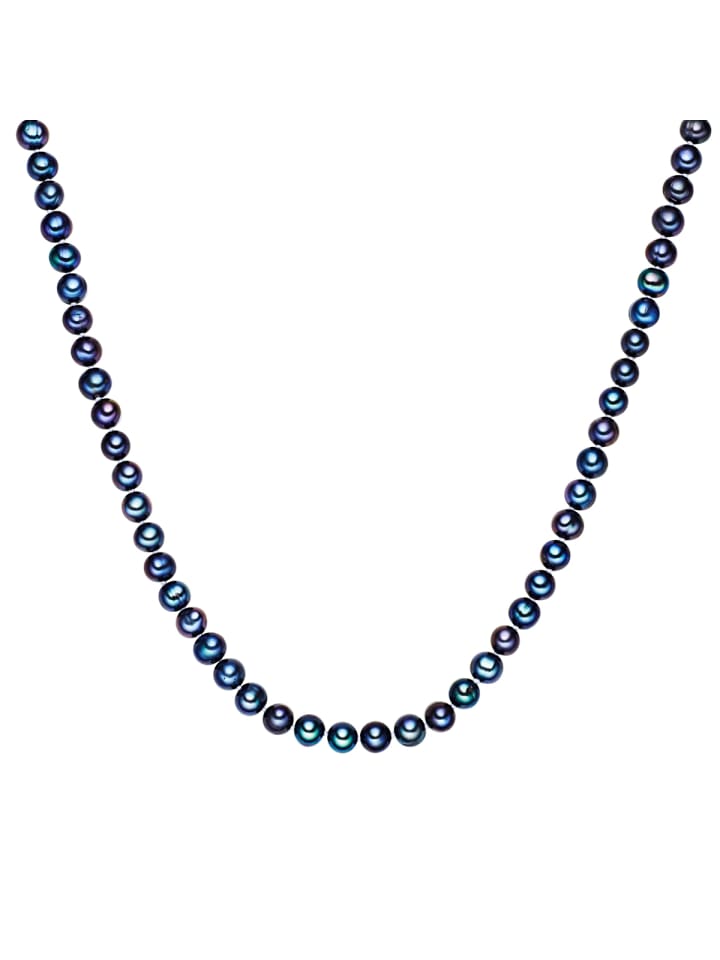 

Lulu & Jane Ожерелье из пресноводного культивированного жемчуга синего цвета