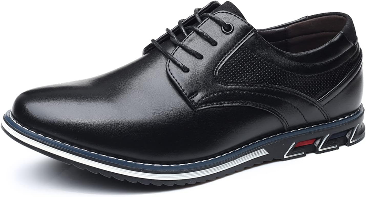 

Мужские классические туфли повседневные Oxford Derby ортопедические кожаные туфли удобные для ходьбы бизнес-лоферы для офиса туфли Ugoselec, черный