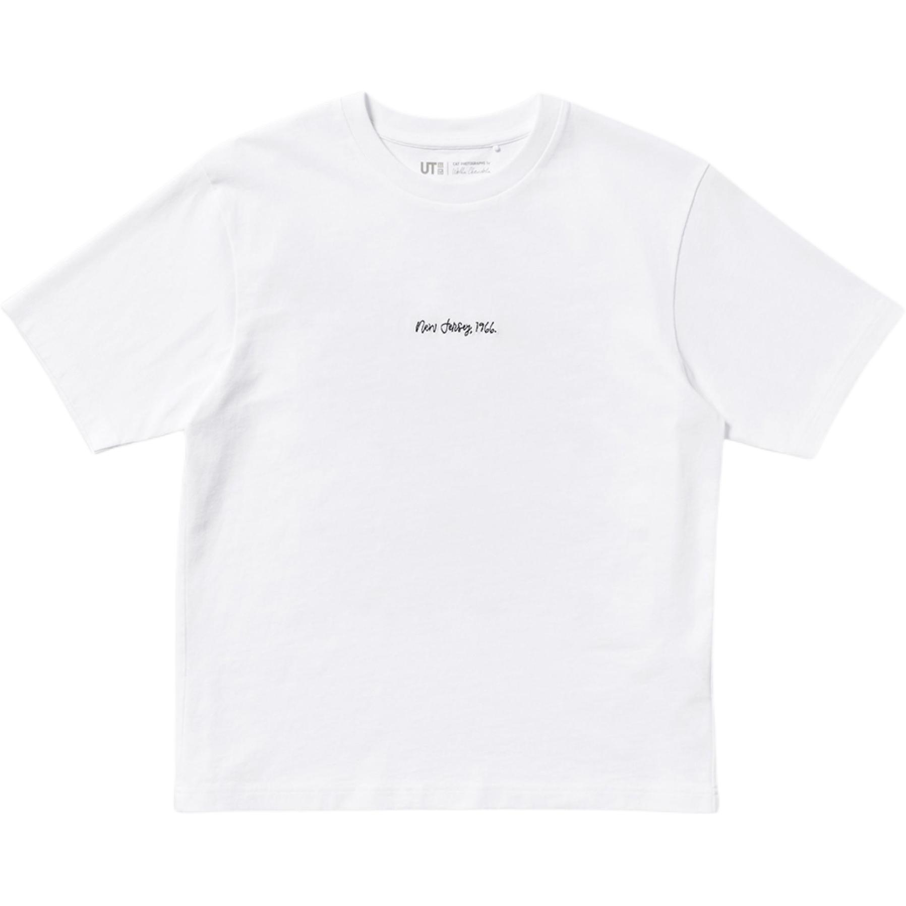 

UNIQLO Футболка Walter Chandoha Collaboration Drop Shoulder Sleeve женская белая