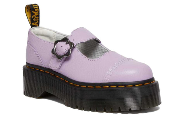 Кроссовки addina flower buckle leather platform shoes 'lilac' Dr. Martens, сиреневый — фото 2