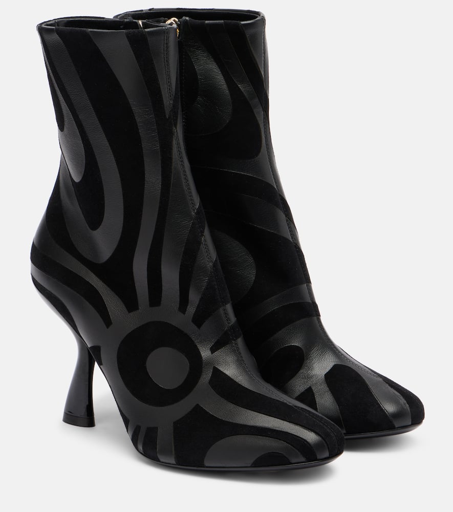 Ботинки Marmo из замши и кожи Pucci, Nero