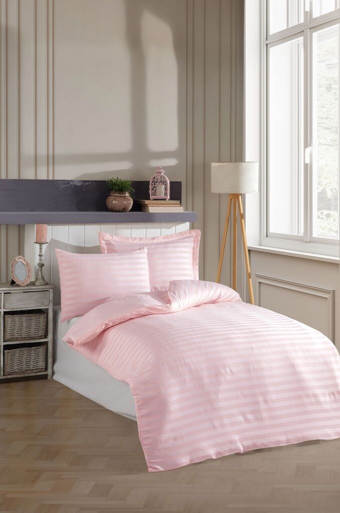 

L'Essentiel Linge de Maison, Water Yollu Saten - Пудра, комплект одного пододеяльника, пудра, 70 % ХЛОПОК / 30 % ПОЛИЭСТЕР, 140 x 200 см