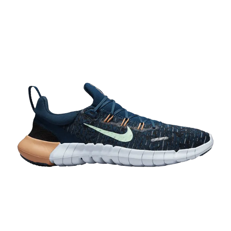 Кроссовки Wmns Free Run 5.0 Next Nature 'Valerian Blue Orange Trance', синий