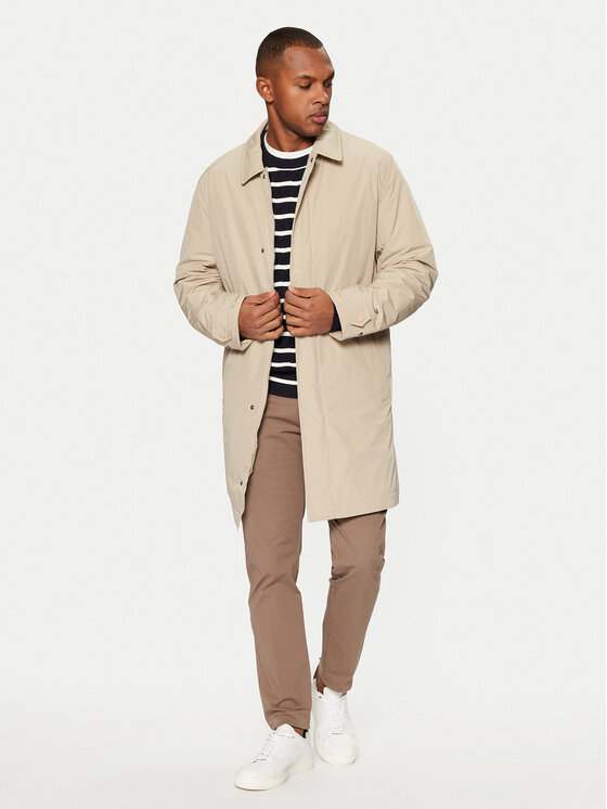 Переходное пальто стандартный крой MW0MW37651 Tommy Hilfiger, бежевый — фото 2