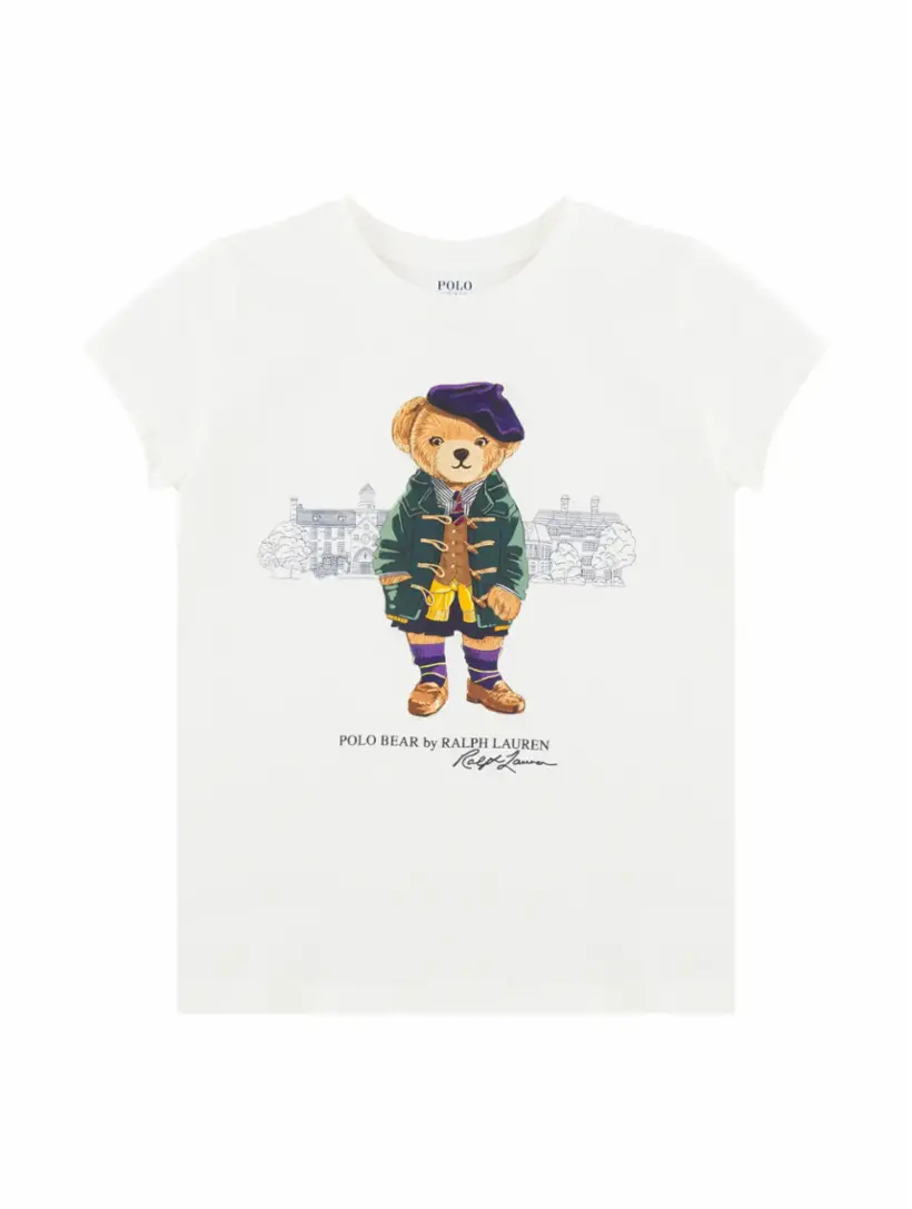 

Хлопковая футболка Polo Bear Ralph Lauren, белый