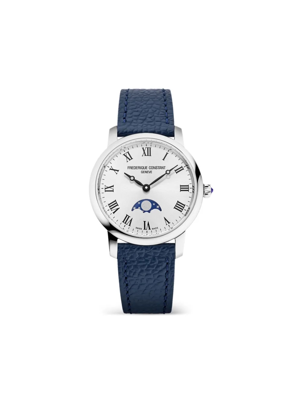 

Наручные часы Classics Slimline Moonphase 30 мм Frederique Constant, серебряный