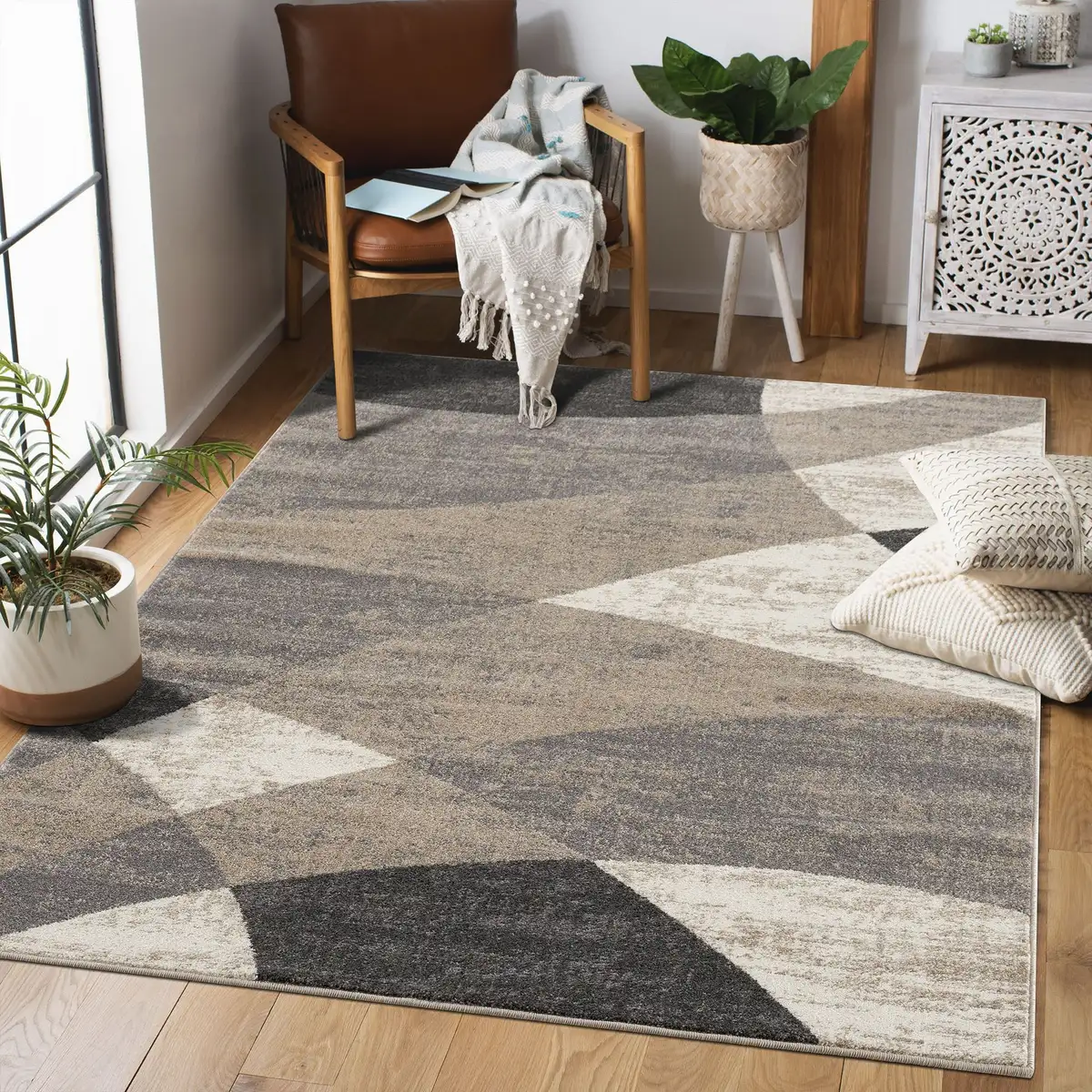 

Ковер Санат "Винтаж 1690", прямоугольный, винтажный вид, гостиная, короткий ворс Sanat 160х230 см, бежевый