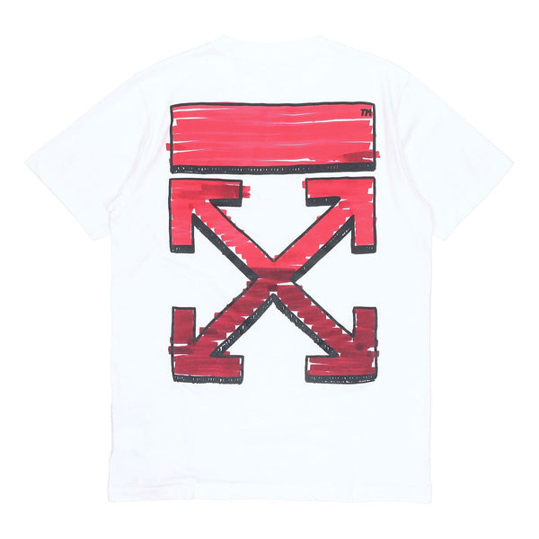 

Футболка ss21 back arrow logo printing round neck pullover short sleeve white Off-White, белый