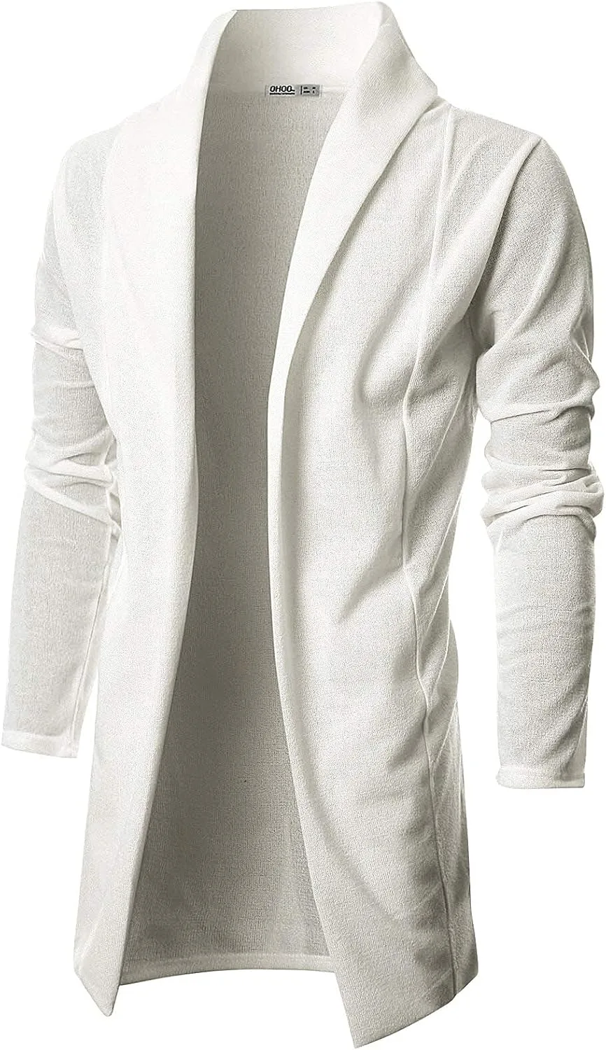 

Ohoo мужской длинный кардиган с длинным рукавом и воротником-шалью