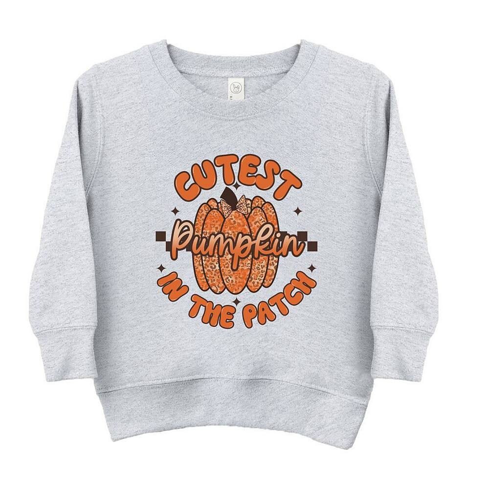 

Толстовка с рисунком для малышей Cuteest Тыква с леопардовым принтом The Juniper Shop, цвет Heather Grey