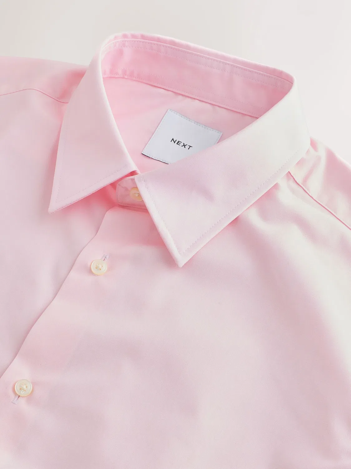 Рубашка приталенного кроя на пуговицах Next, Pastel Pink — фото 2