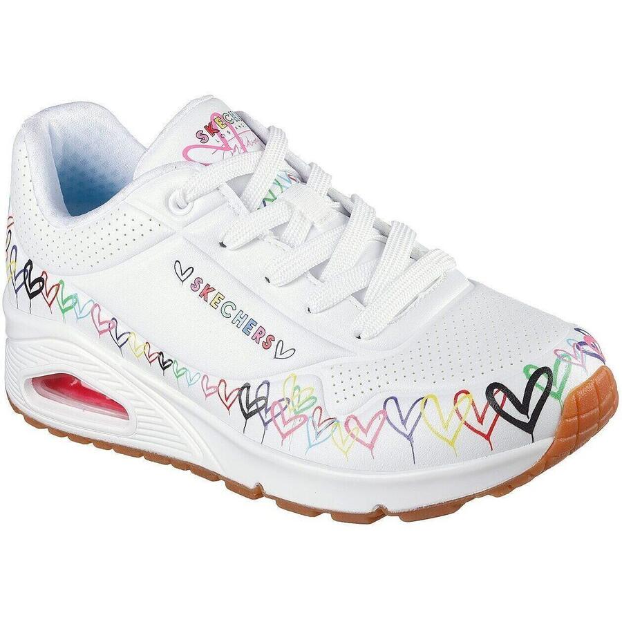 Кроссовки Skechers Uno - Love All Around, белые, женские