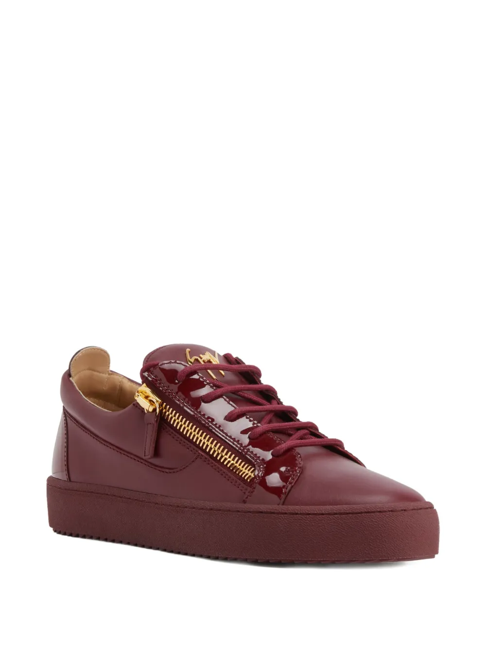 Кроссовки из лакированной кожи FRANKIE Giuseppe Zanotti, красный — фото 2
