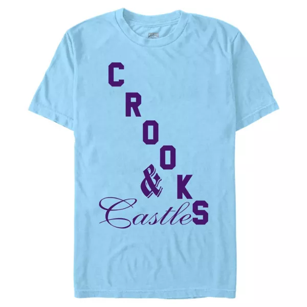 

Мужская футболка Crooks and Castle с графическим логотипом в смешанном шрифте Licensed Character, голубой
