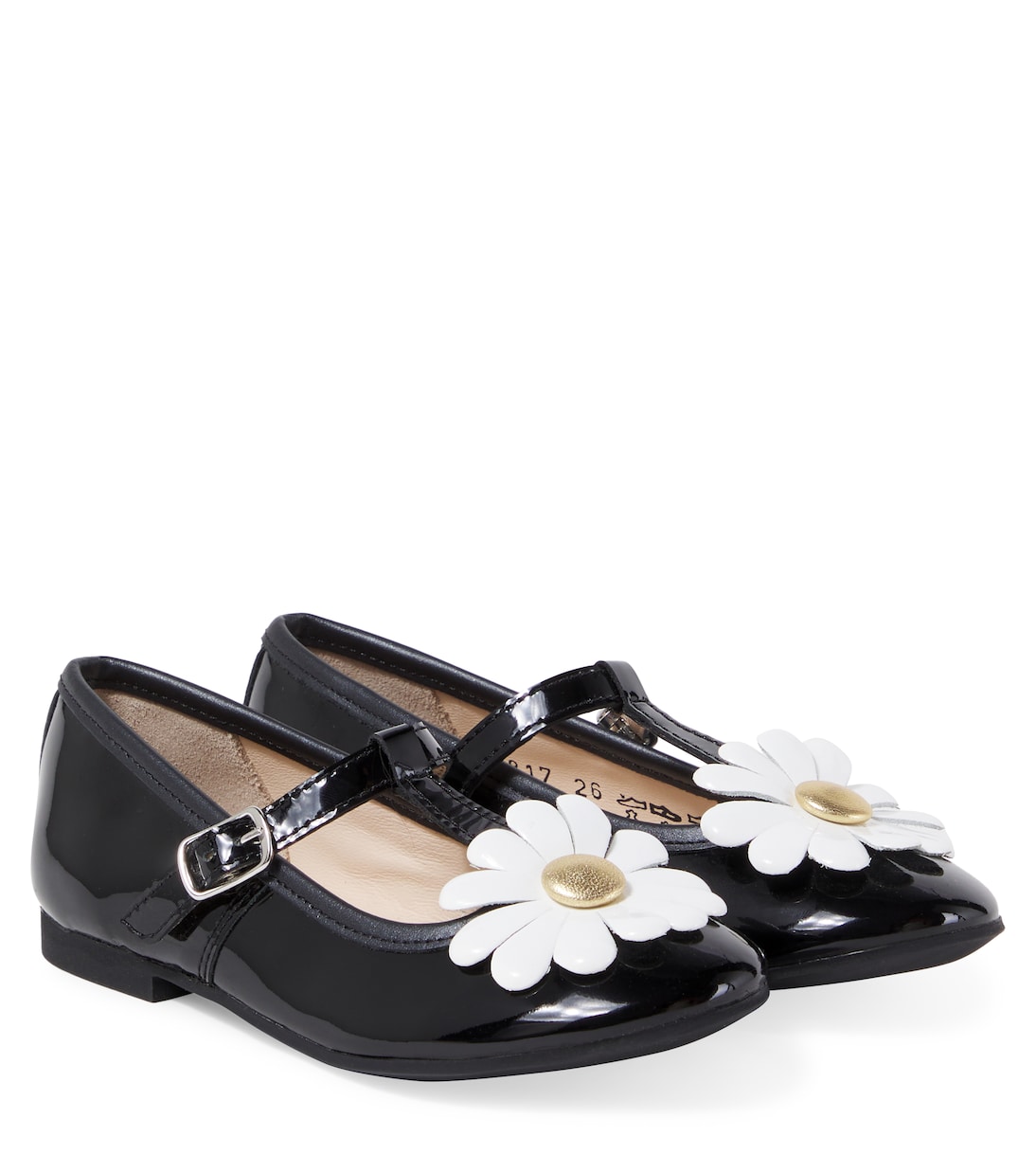 

Кожаные балетки Dory Flo с ремешком Pom d'Api, Vernis Noir