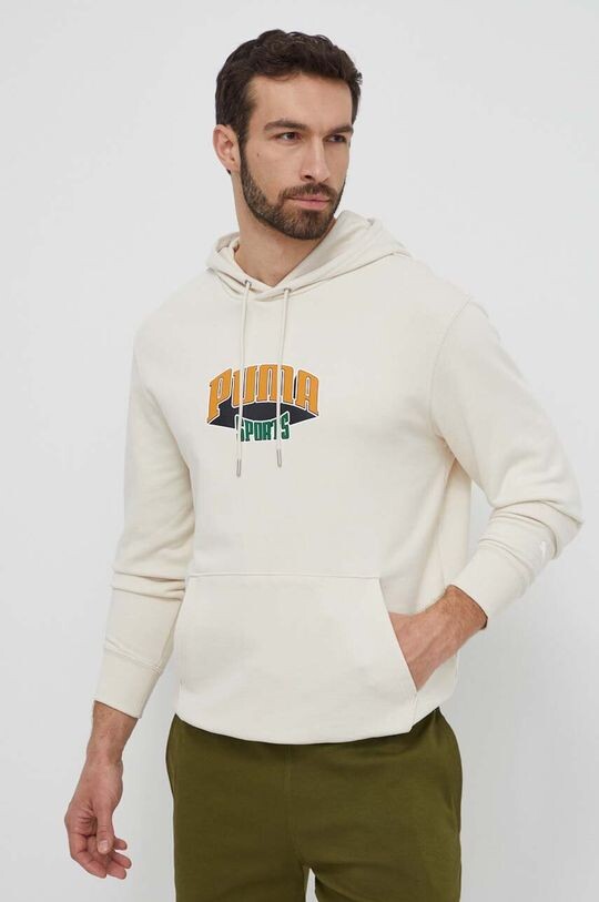 

Хлопковая толстовка Puma, бежевый