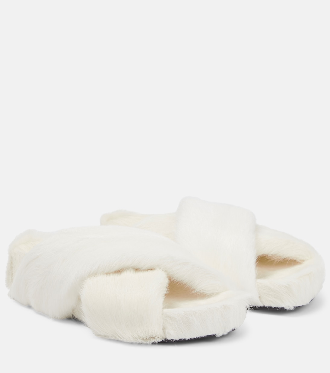 Сандалии из овчины Jil Sander, Chalk