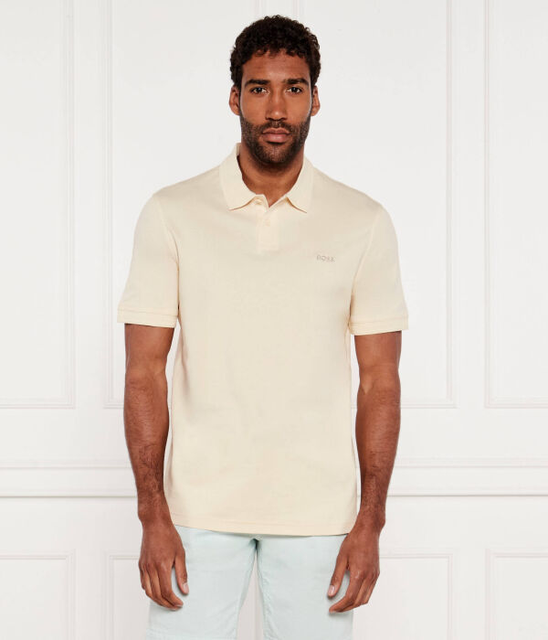 

Рубашка поло pe_interlock Regular fit Boss Orange, бежевый