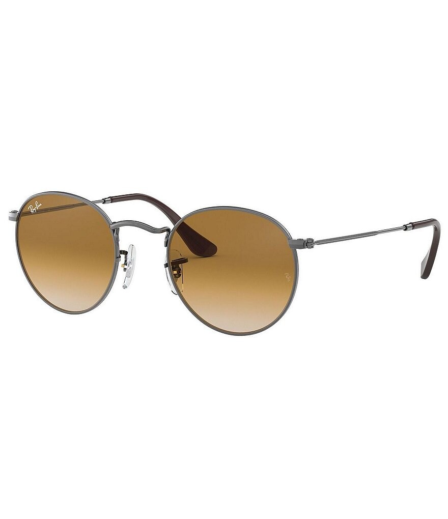 

Круглые металлические солнцезащитные очки Ray-Ban 50 мм, серый