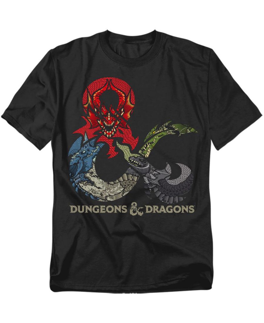 

Футболка с логотипом дракона и амперсанда (большого размера) D&D, Black, Черный, Футболка с логотипом дракона и амперсанда (большого размера) D&D, Black