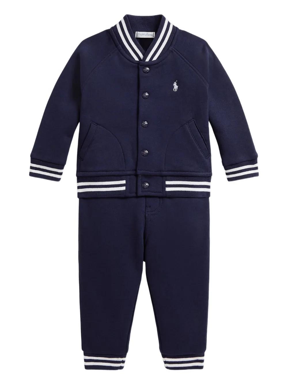 

Костюм с полосатыми отделками Polo Ralph Lauren Kids, синий