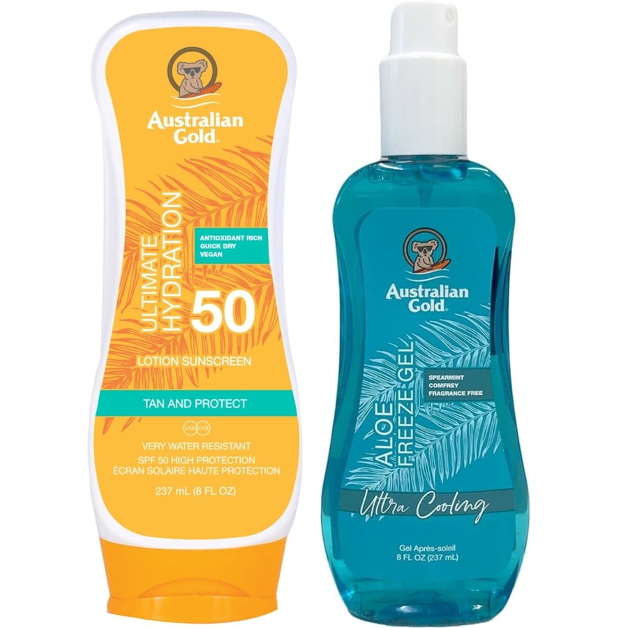

Солнцезащитный лосьон Australian Gold SPF50 + гель Aloe Freeze
