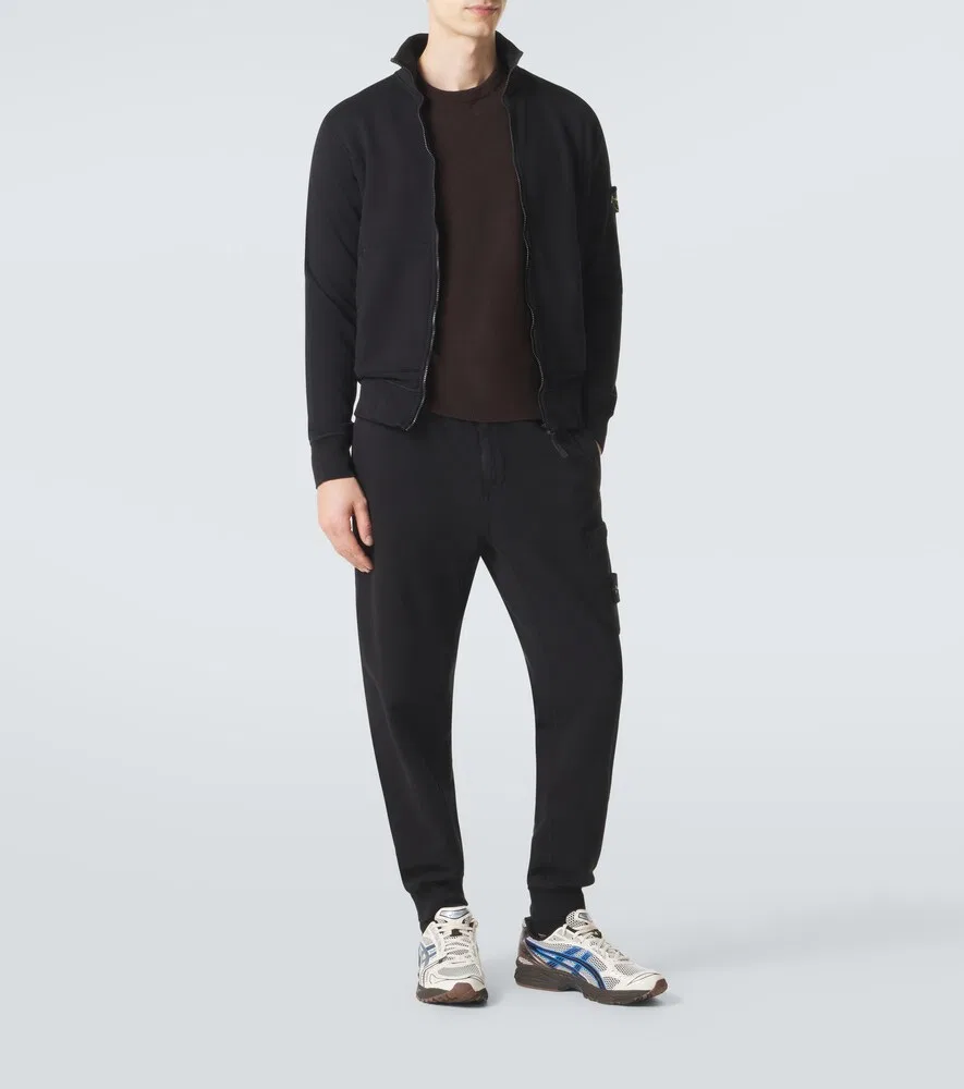 Спортивные штаны Compass из хлопкового флиса Stone Island, черный — фото 2