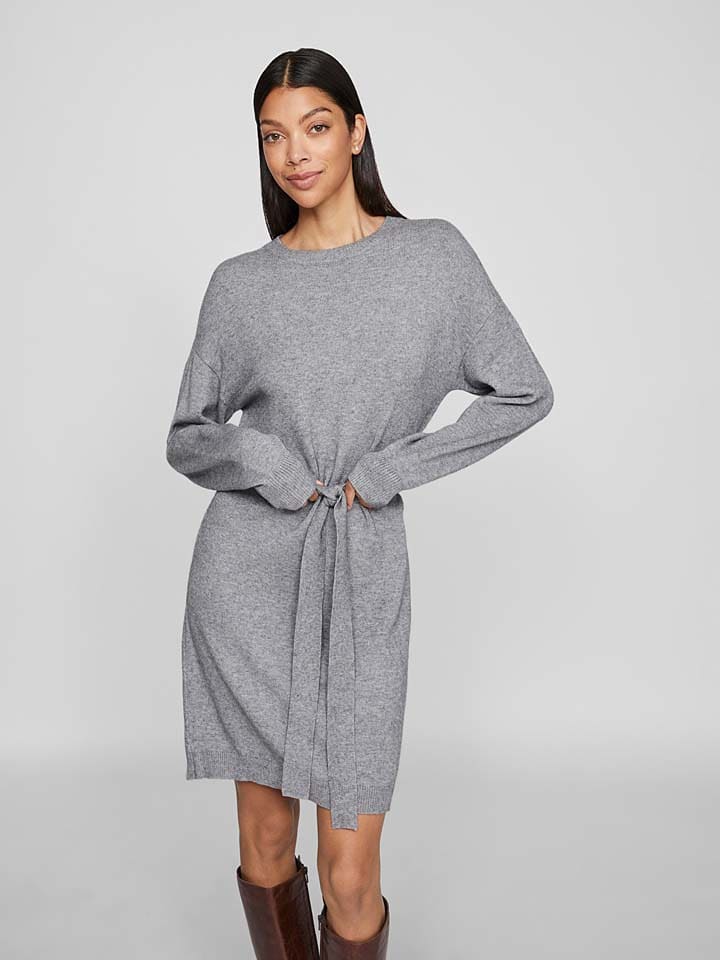 

Платье до колена Vila Strickkleid, серый