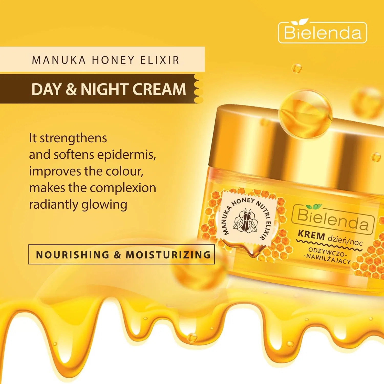 Крем для лица Bielenda — Увлажняющий и питательный дневной/ночной Manuka Honey Nutri Elixir — фото 2